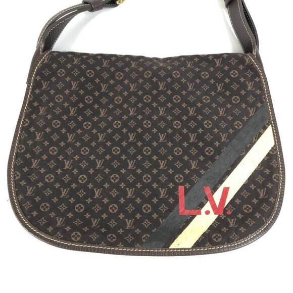 LOUIS VUITTON Monogram Mini-Lin Aman Bag Crossbody Flap Shoulder Bag - Picture 1 of 16